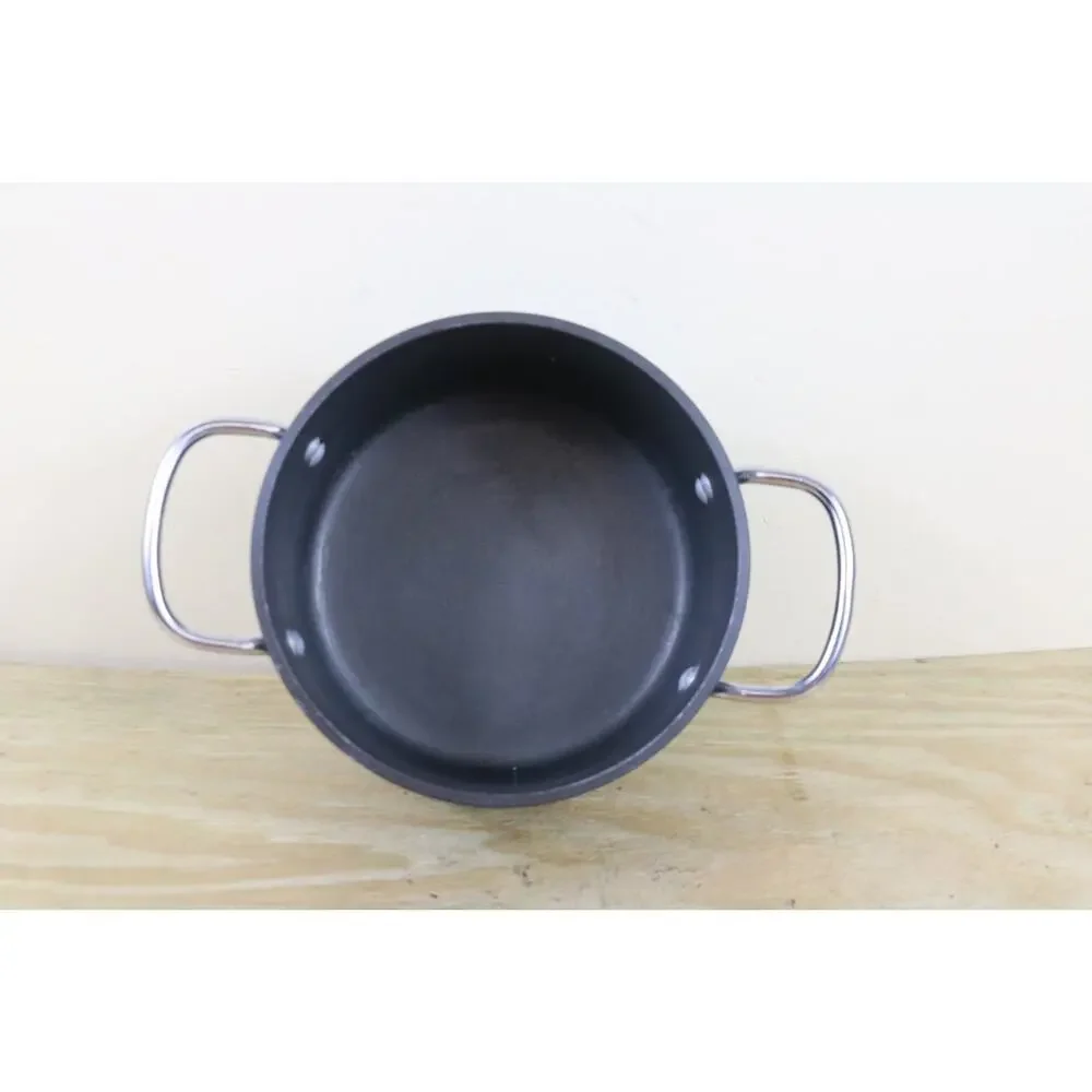 Anolon Professional Meyer 3.5 Quart Gray Hard Anodized Stockpot Pot with Lid USA
